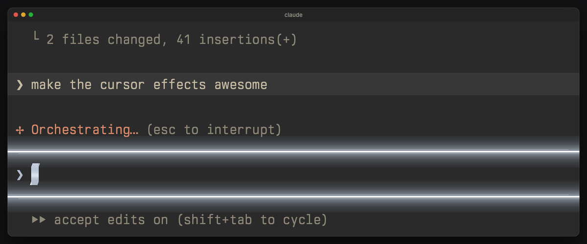 katana: its Enter effect in Claude Code