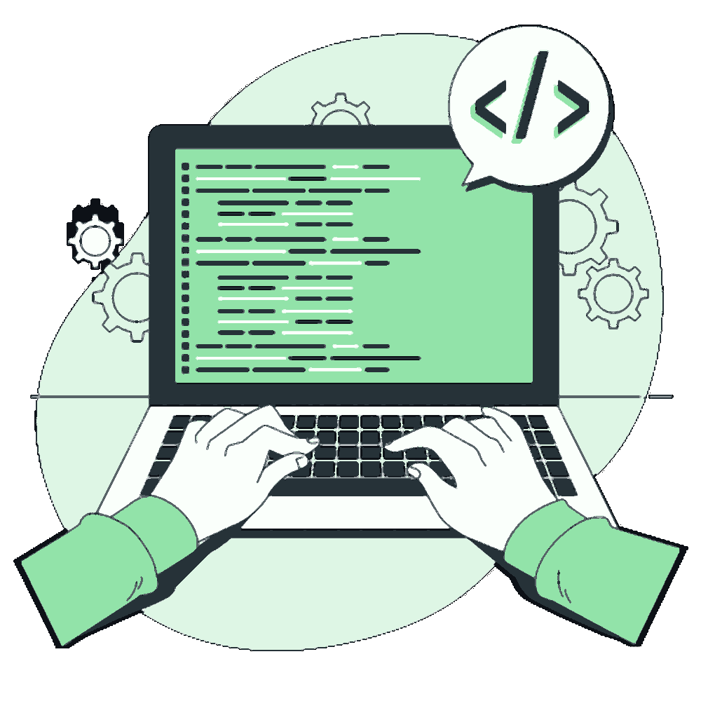 Animated Hand coding illustration by Storyset