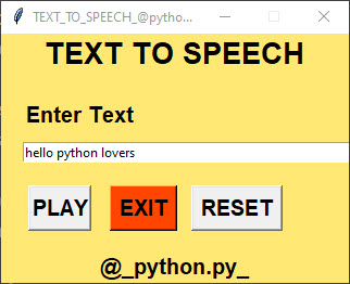 Text to Speech