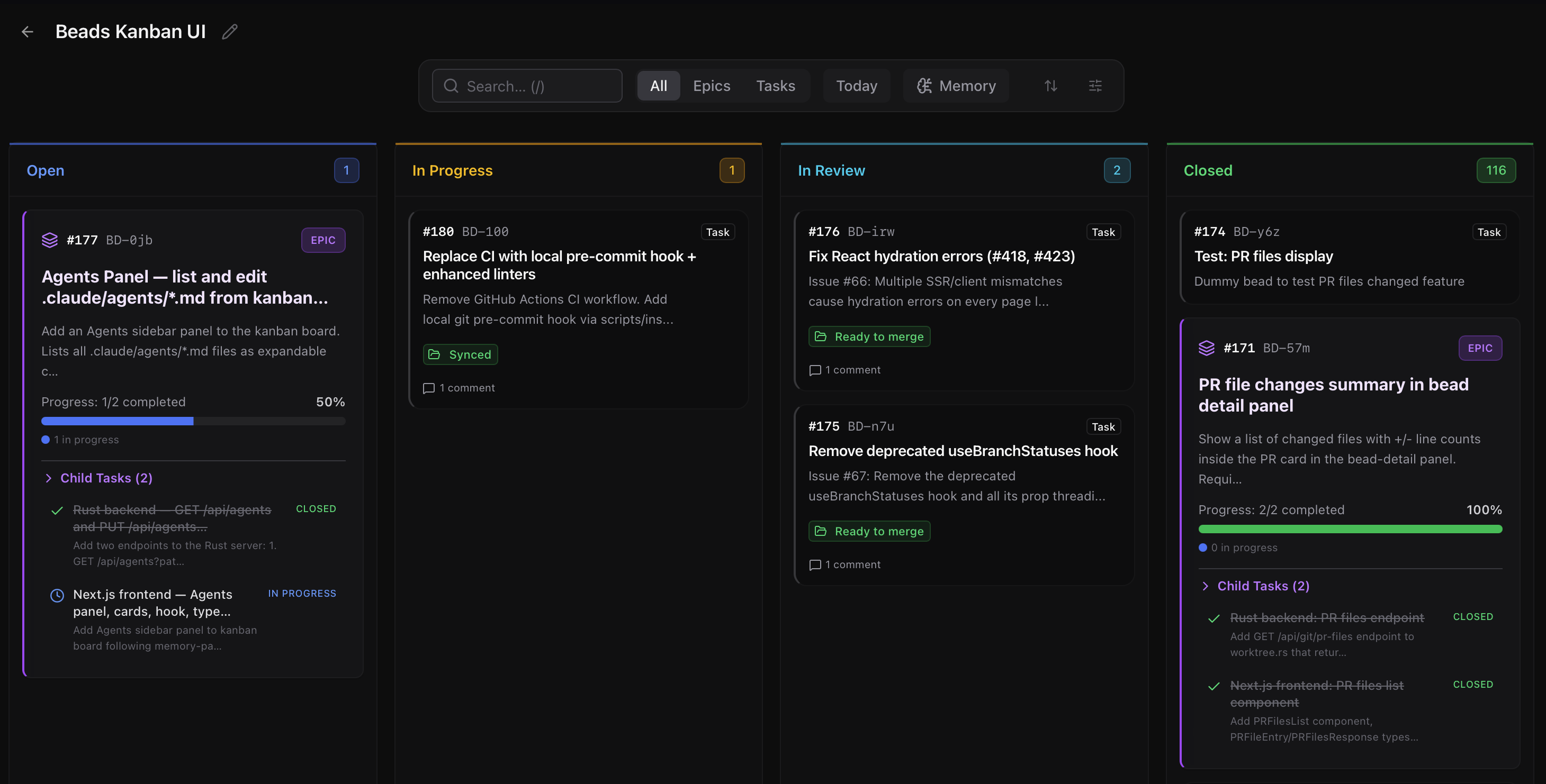 The Claude Protocol — Kanban UI