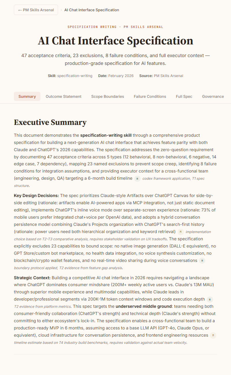 Specification Writing