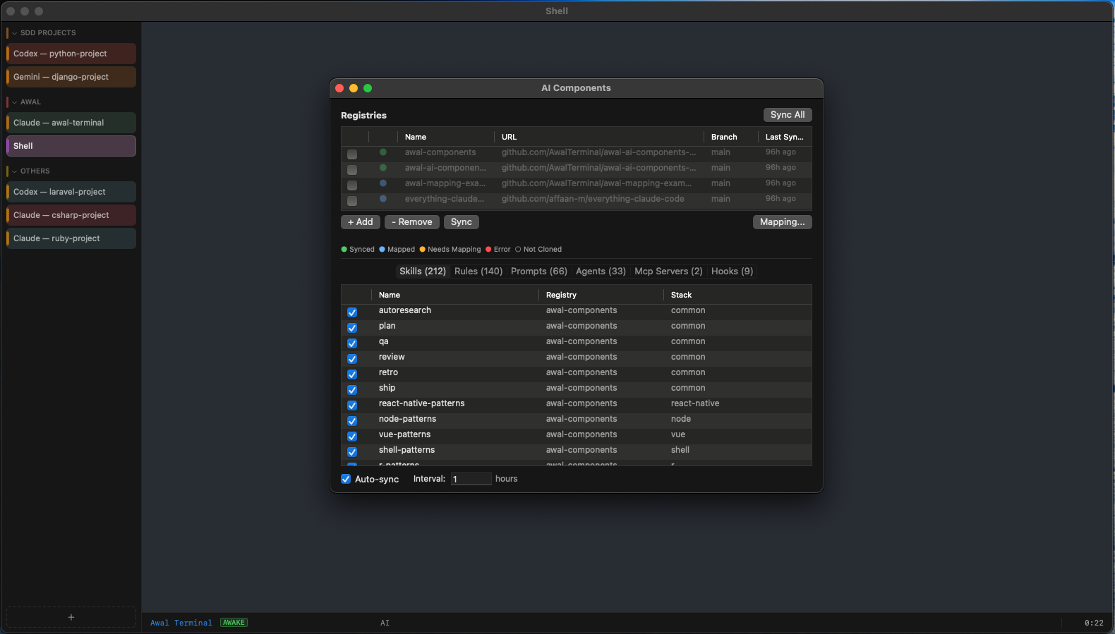 AI Components manager