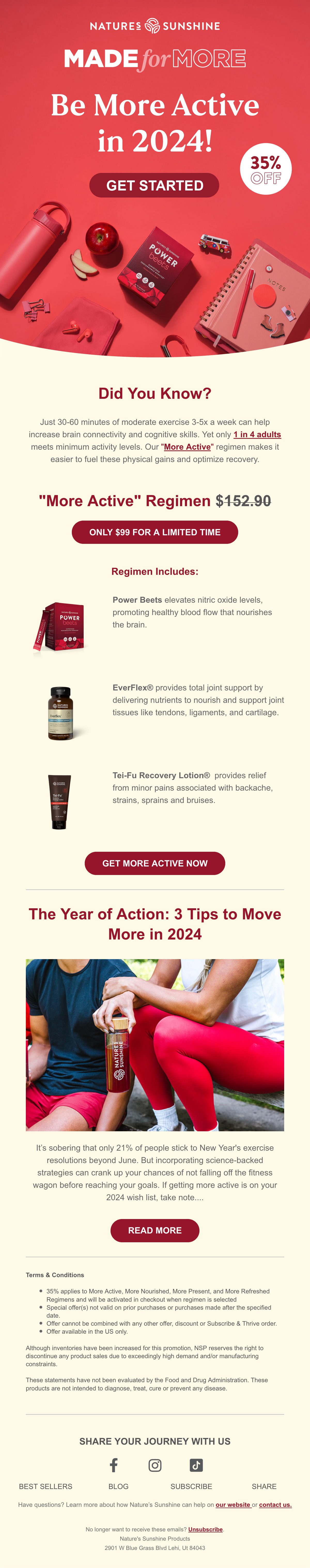 Made for More — More Active email