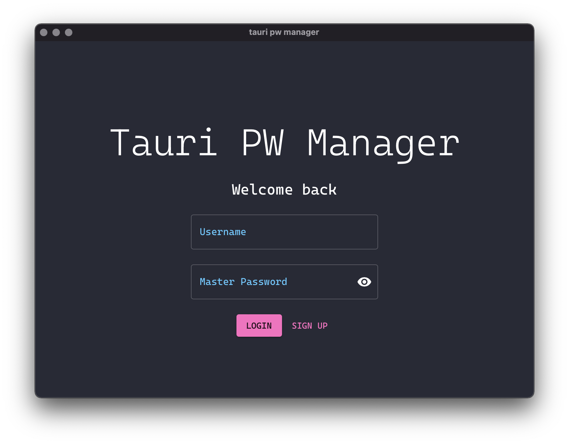 login page
