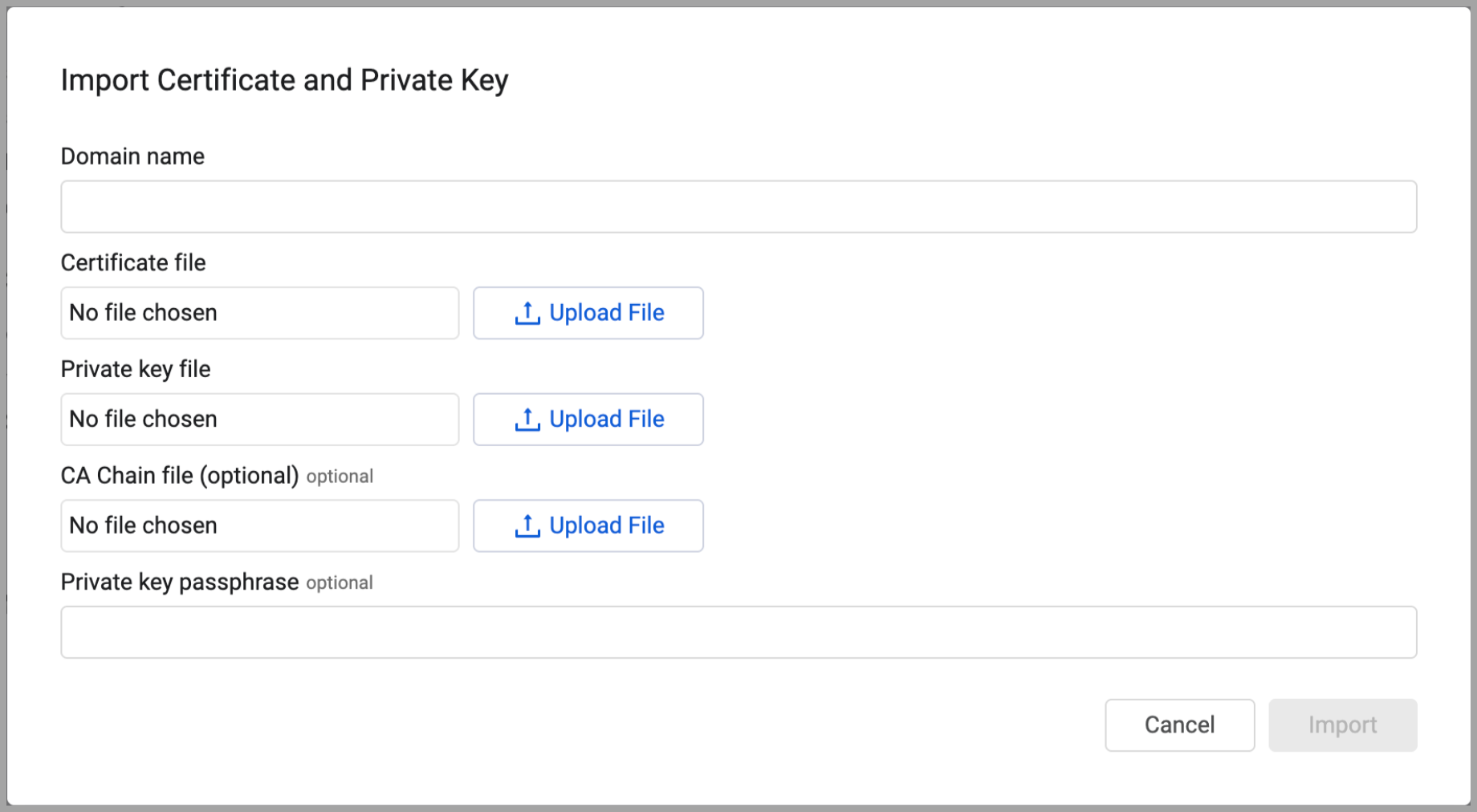 ImportCertificateAndPrivateKey