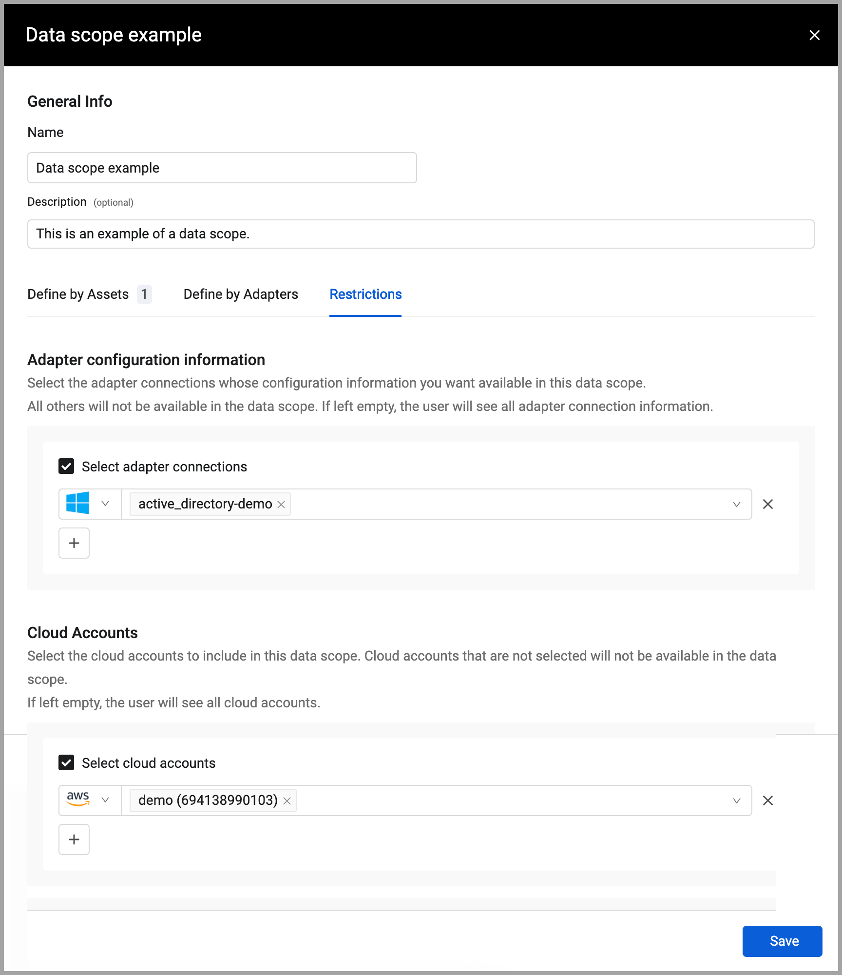 Data scope restrictions