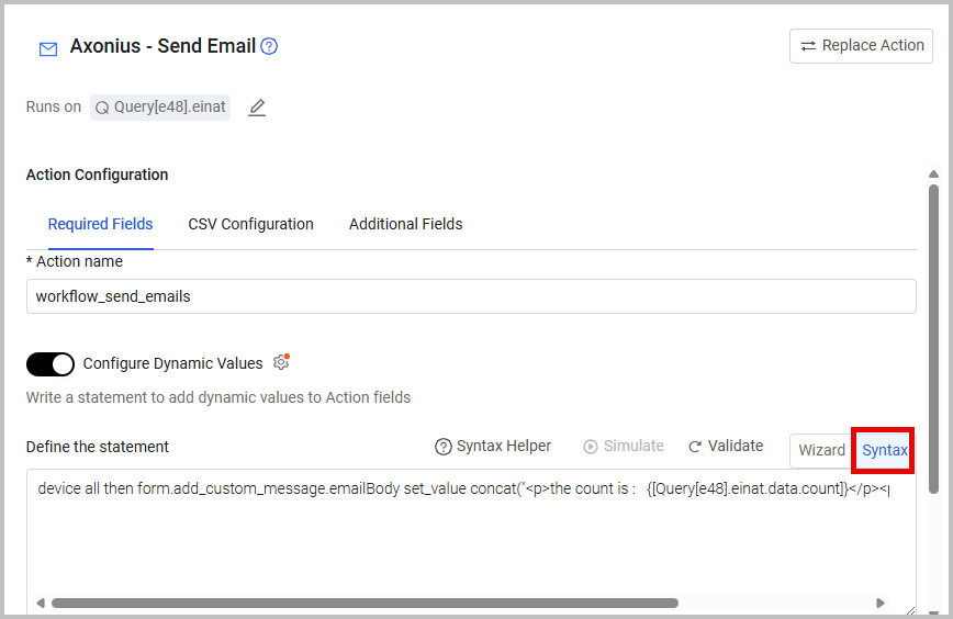 SendEmailStatementSyntax