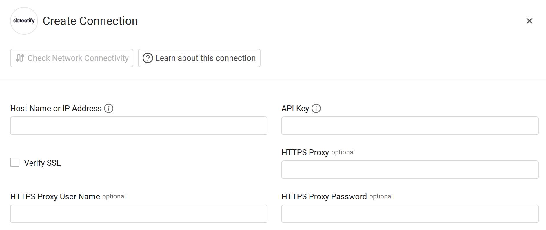 Detectify adapter - Add Connection