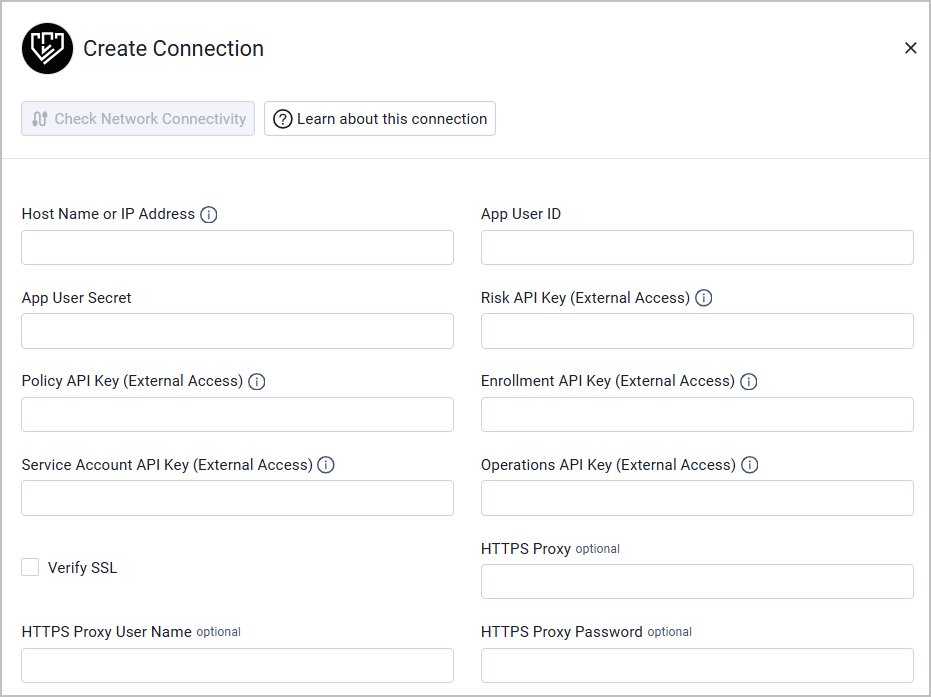 add connection screen