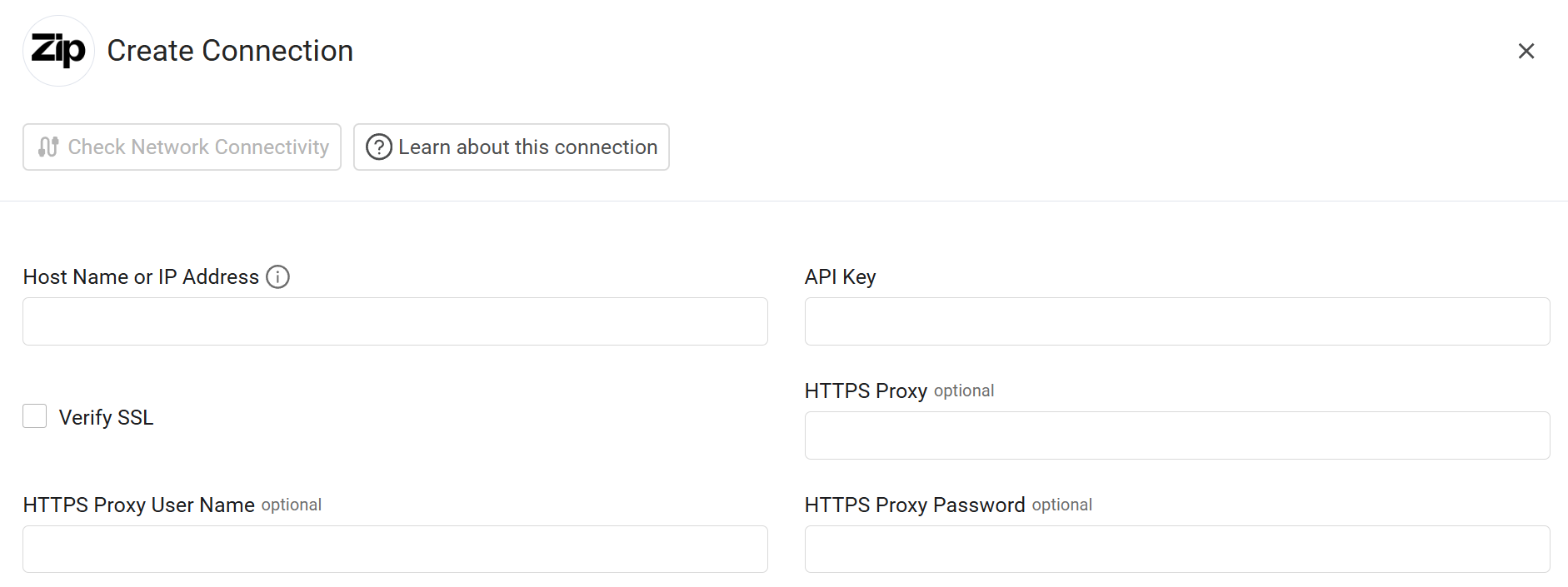 ZipHQ adapter - Add Connection