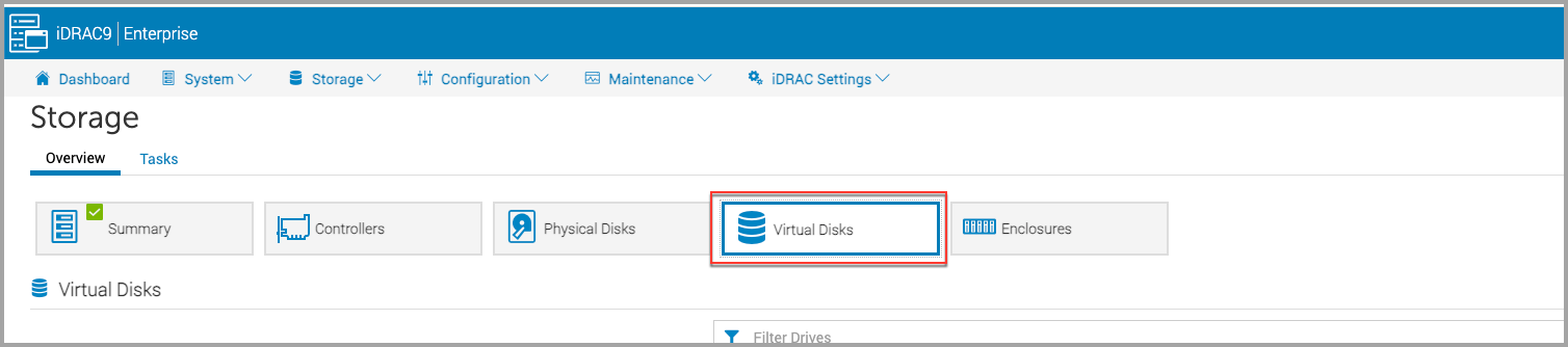 iDRAC Virtual Disks