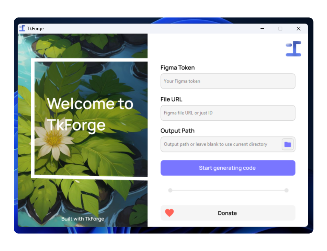 TkForge Application Preview