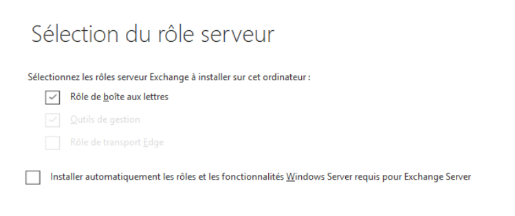 Configuration du Windows Exchange Server 1