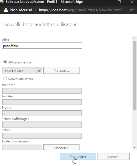 Configuration du Windows Exchange Server 9