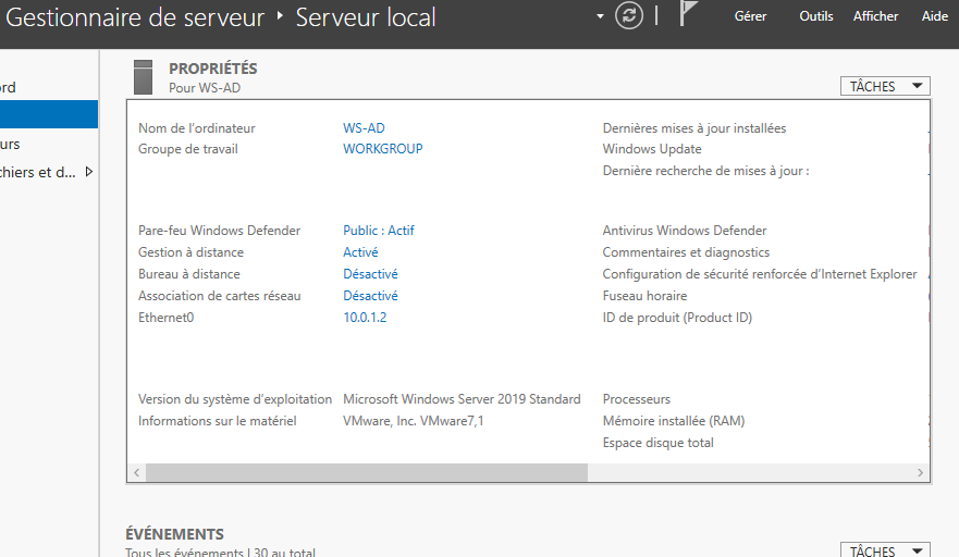 Configuration du Windows Server 3