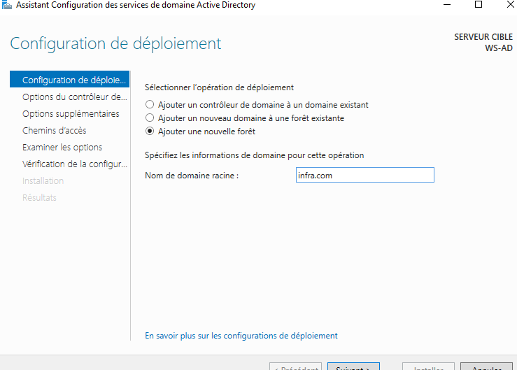 Configuration du Windows Server 8