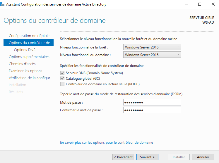 Configuration du Windows Server 9