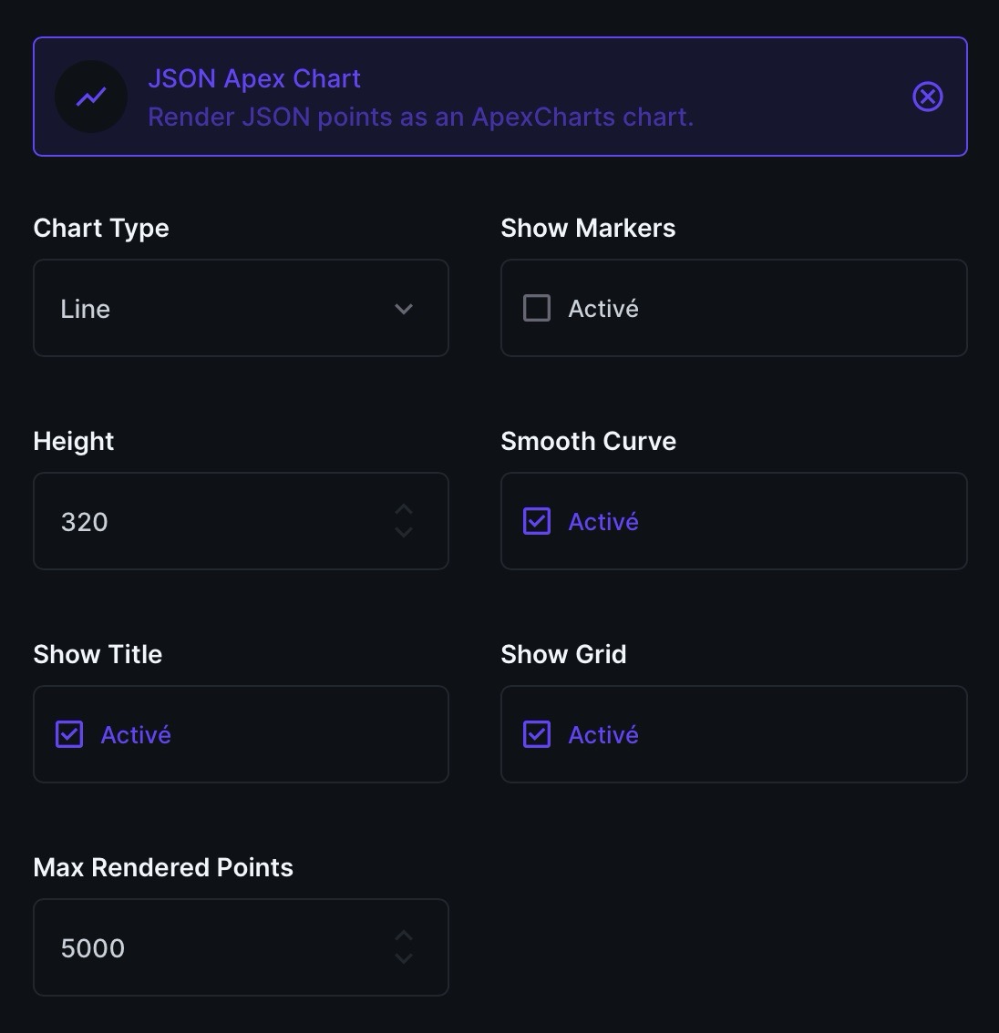 Interface settings