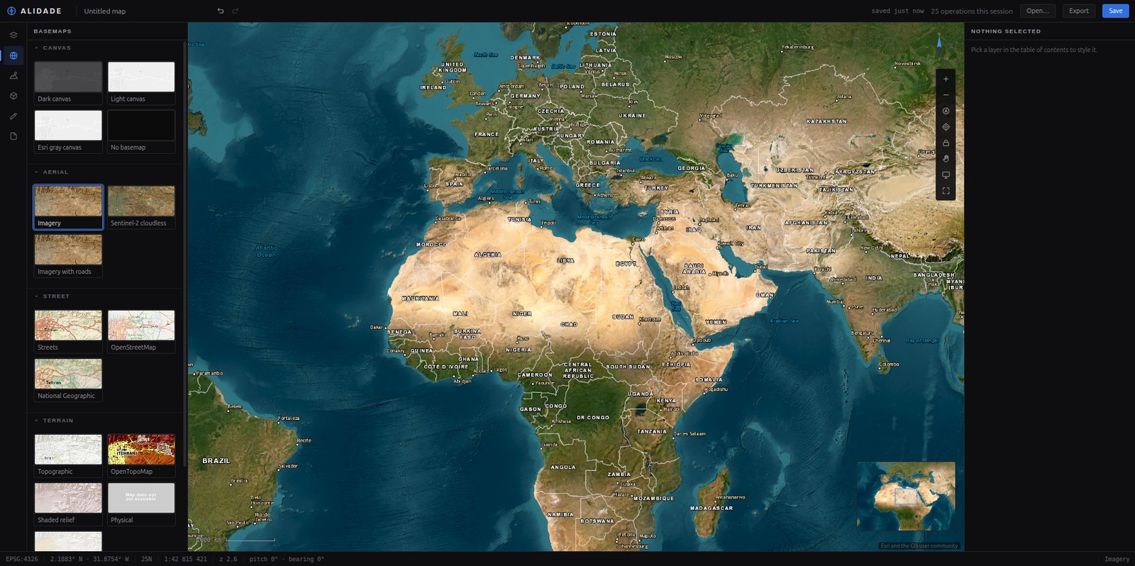 The basemap gallery