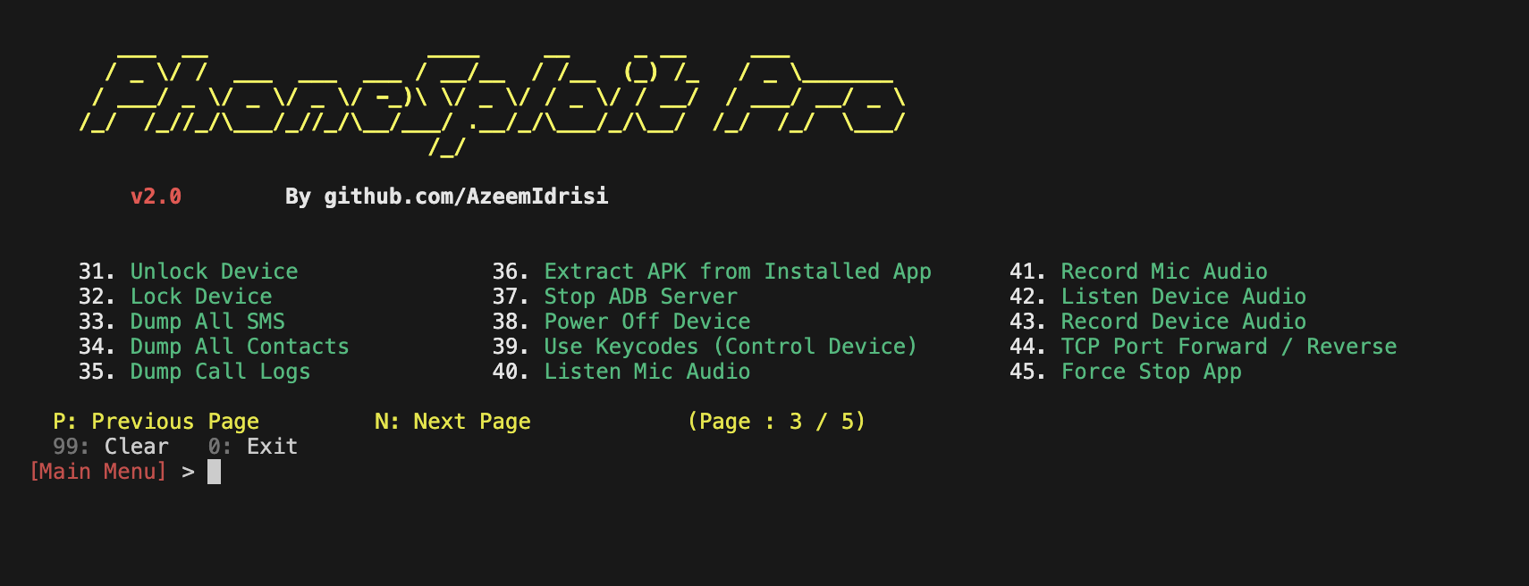 Screenshot Page 3