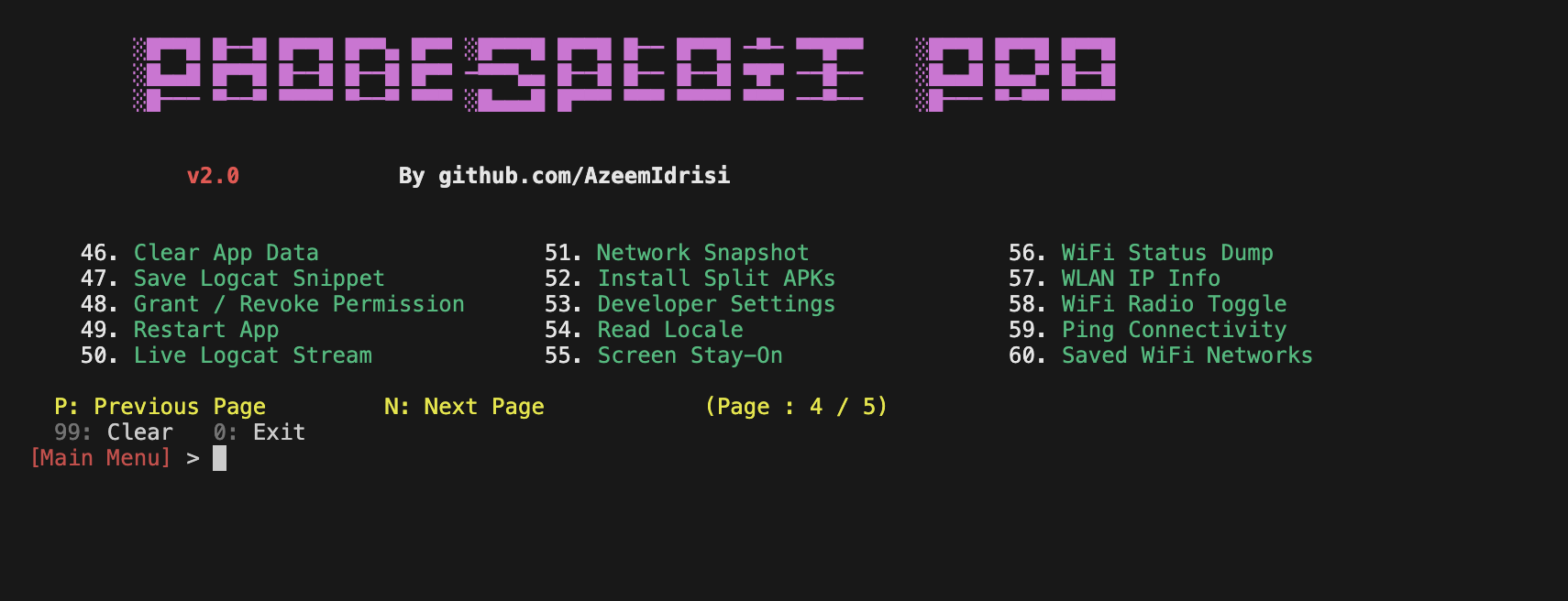 Screenshot Page 4