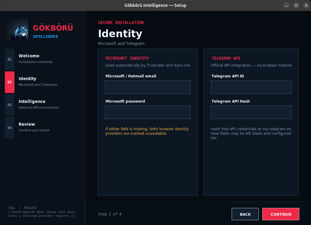 Setup — Identity