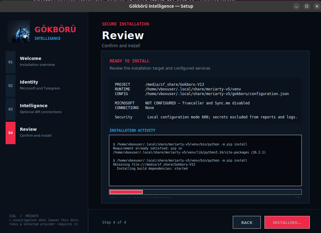 Setup — Review and installation
