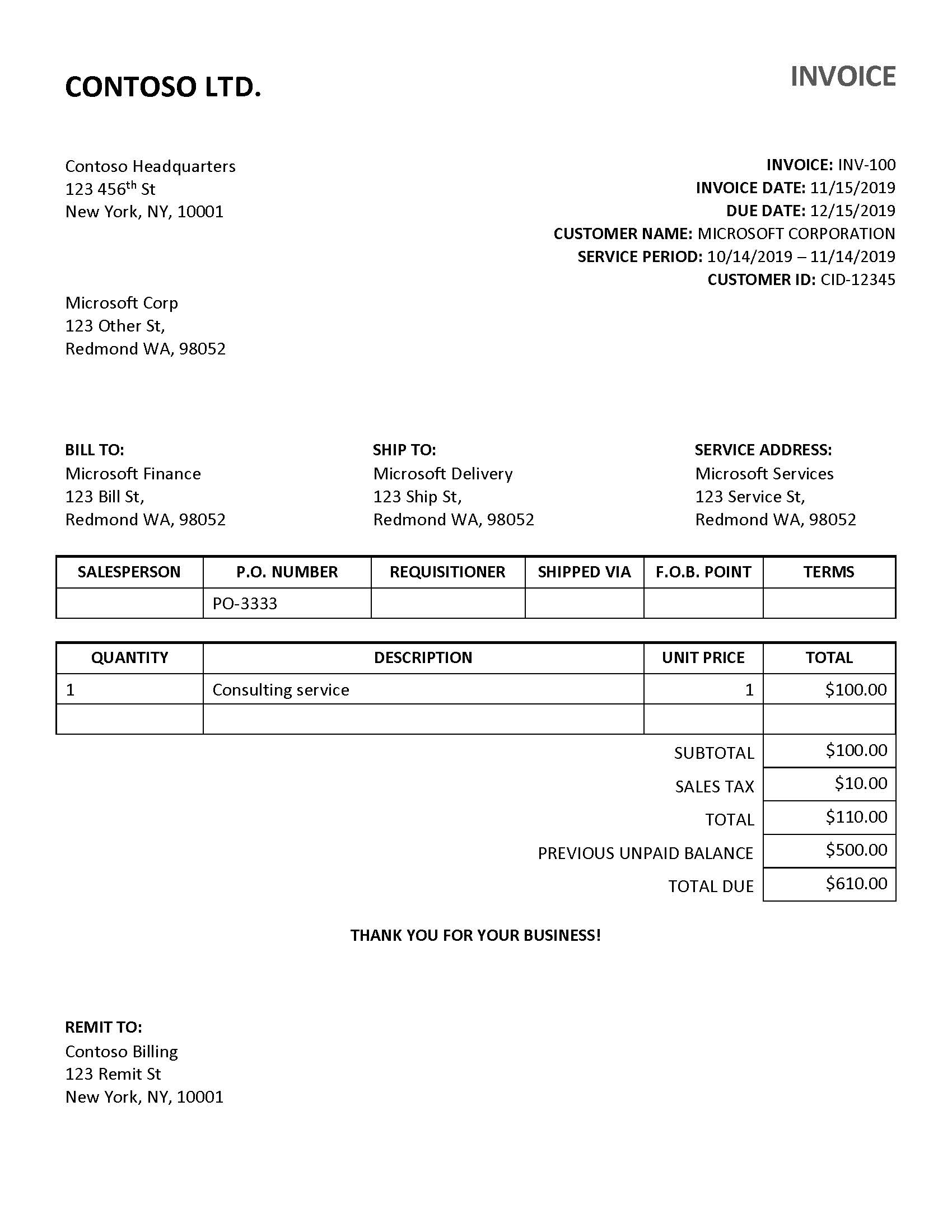Invoice data extraction – Document Intelligence (formerly Form ...