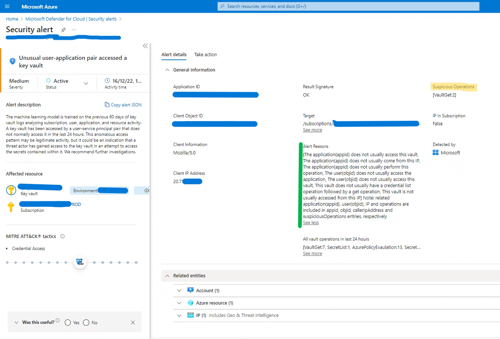 Microsoft defender for Cloud security alert