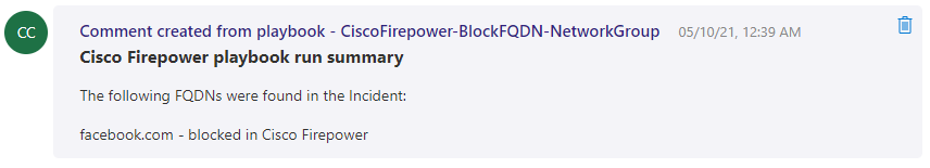 Microsoft Sentinel comment