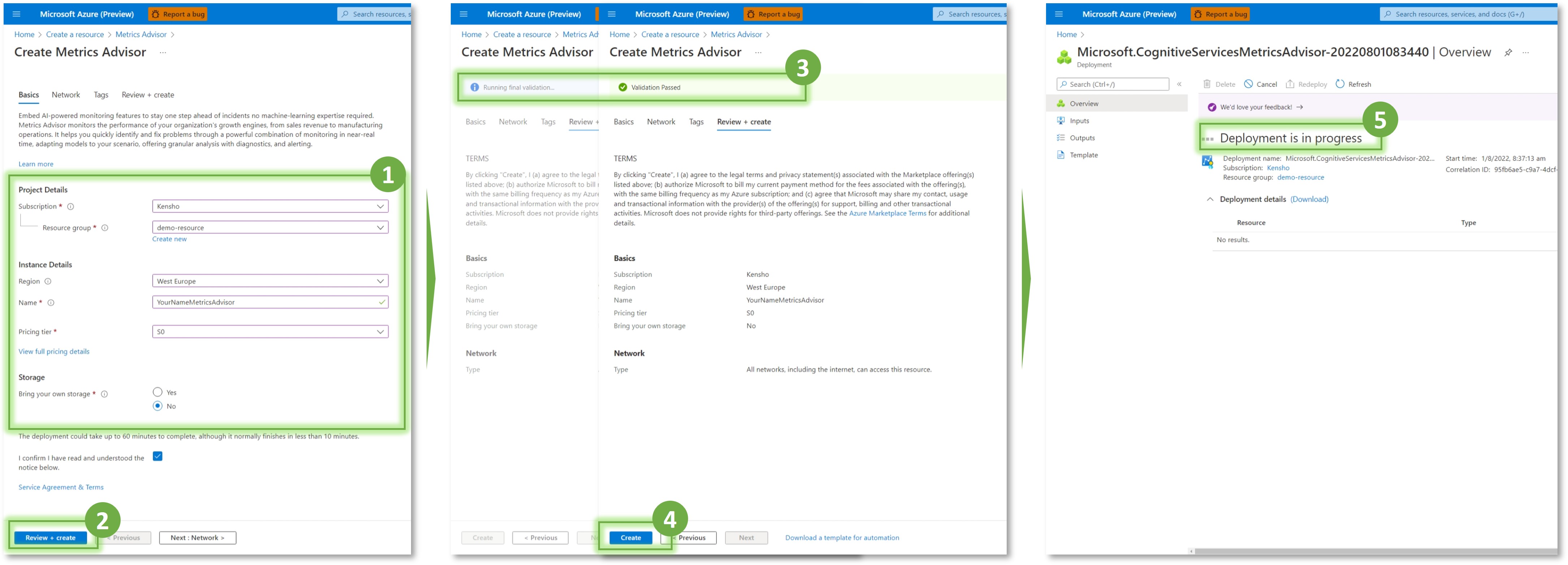 Create a Metrics Advisor resource