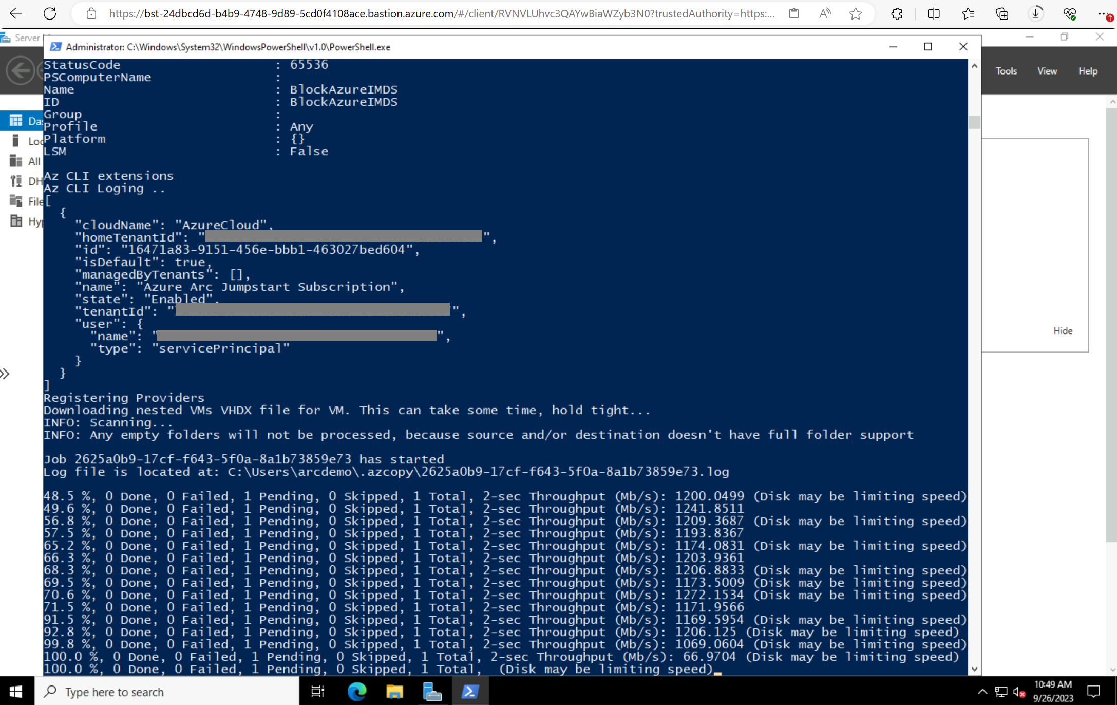 Arc Powershell Azure Arc Jumpstart