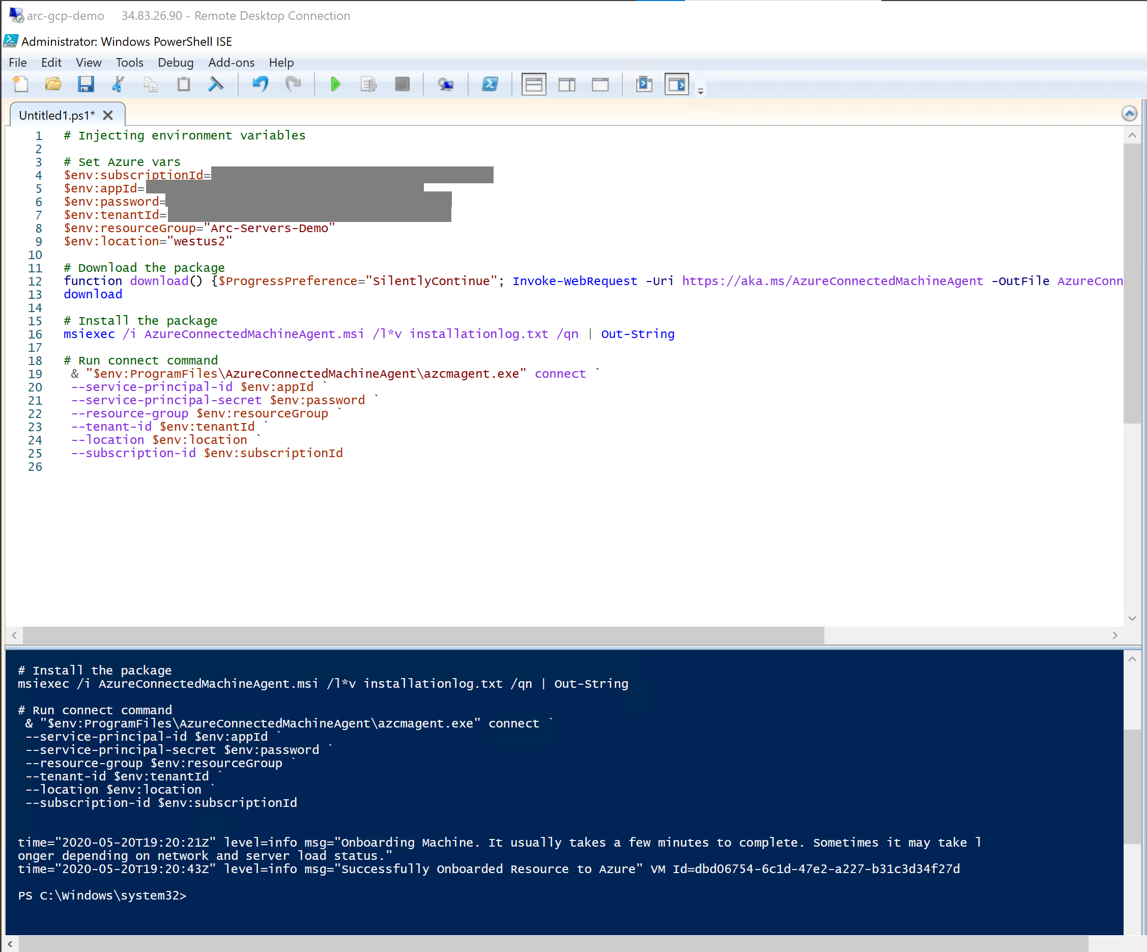 Arc Powershell Azure Arc Jumpstart