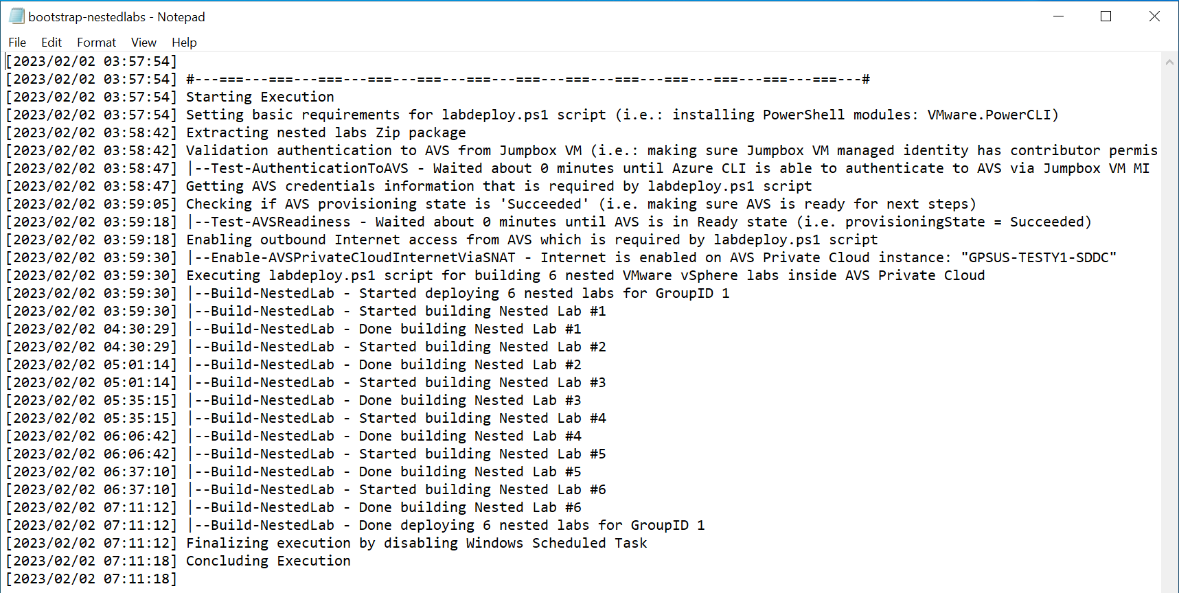 bootstrap-nestedlabs-log