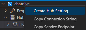 Create Hub Setting