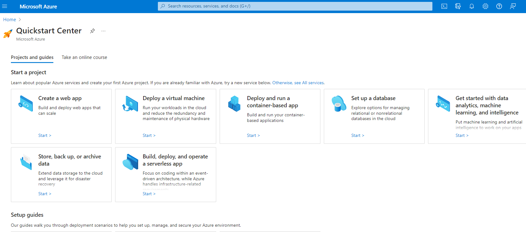 Azure Account Portal Image