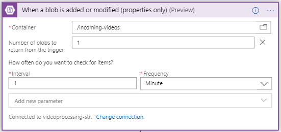 Setting up the communication with storage account