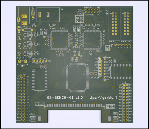 GB-BENCH-G1 v1.0 KiCad 3D view