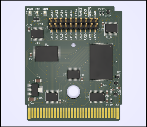 GB-MBCTEST v1.1 KiCad 3D view