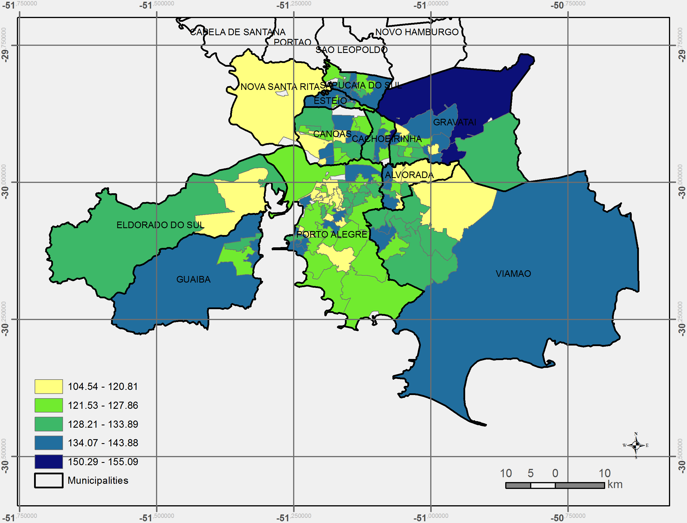 Intrametropolitan comparison -- Porto Alegre