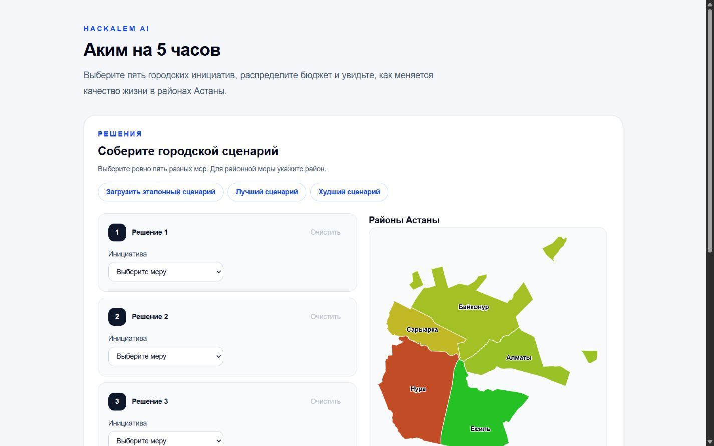 Конструктор городского сценария