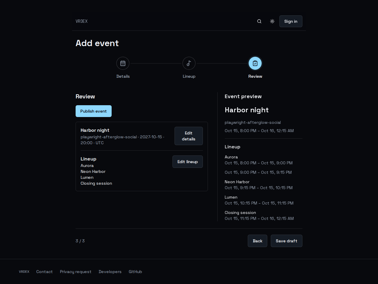 desktop-chromium / schedule-dark-review