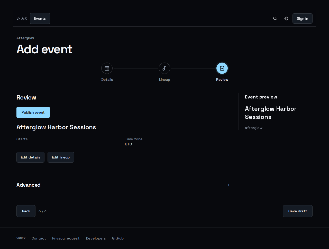 desktop-chromium / staff-create-dark-review