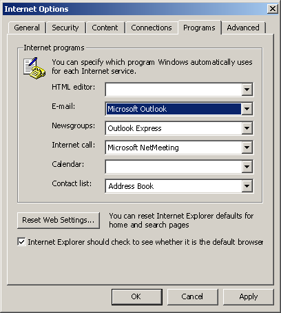 Avalonia Internet Explorer Internet Options