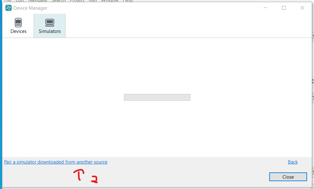 Simulator setup bước 2