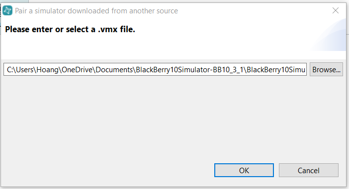 Simulator setup bước 3