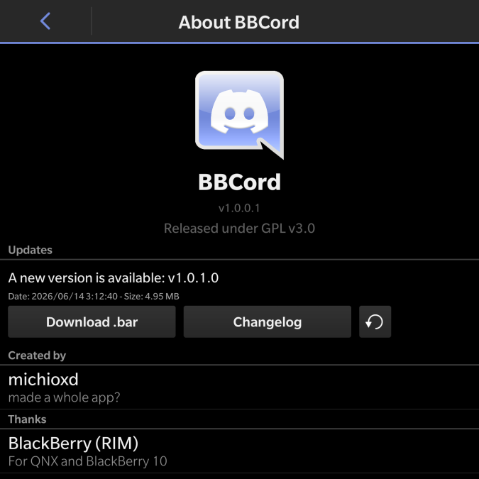 BBCord 1.0.1.x - About BBCord