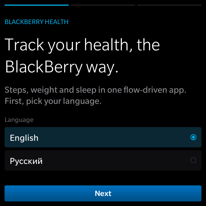BBHealth — Ứng dụng theo dõi sức khỏe Native cho BlackBerry 10