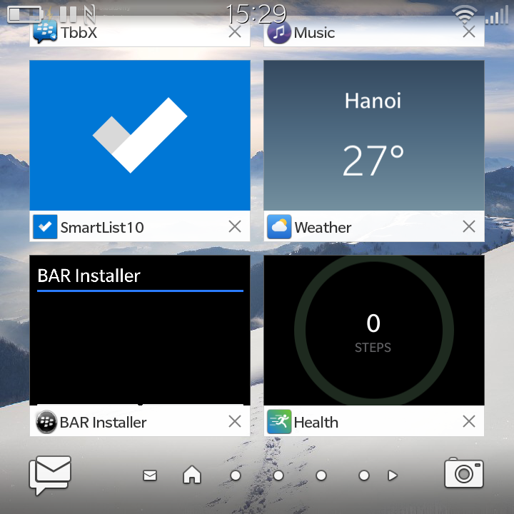 BBHealth - Active Frame trên màn hình chính BB10