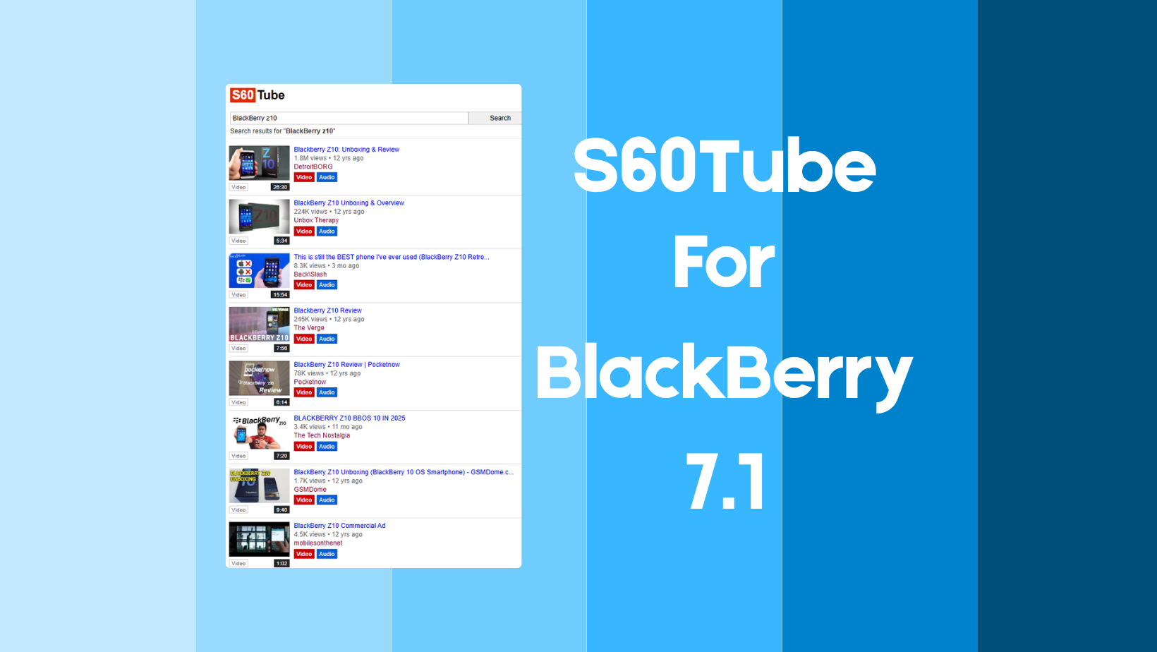 S60Tube – Giải Pháp Thay Thế Cho Jtube Trên BBOS 7